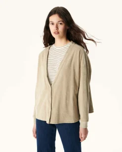 Cardigan Eponge A Manches Longues Beige Pamplona*JOTT Fashion