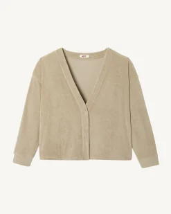 Cardigan Eponge A Manches Longues Beige Pamplona*JOTT Fashion