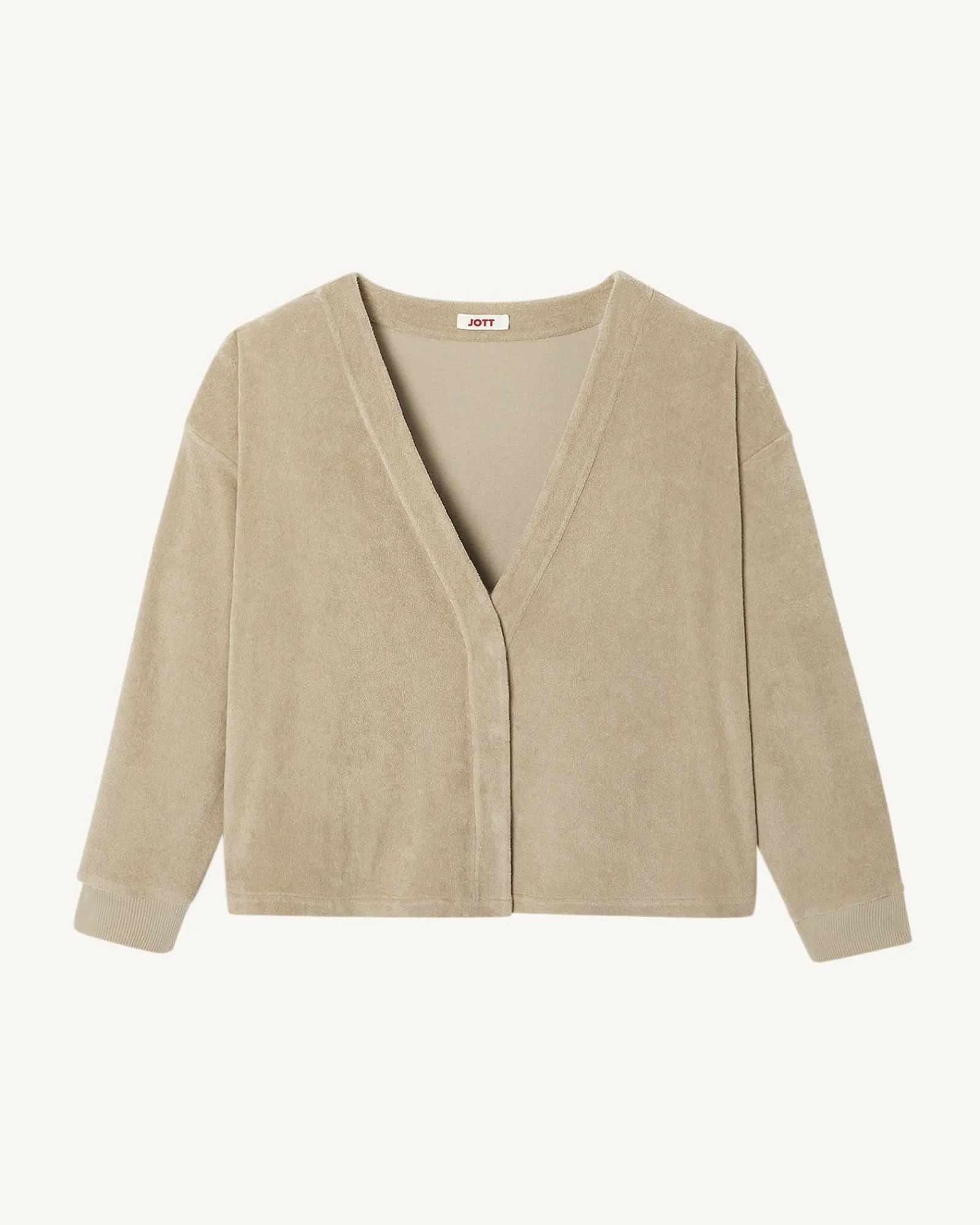 Cardigan Eponge A Manches Longues Beige Pamplona*JOTT Fashion