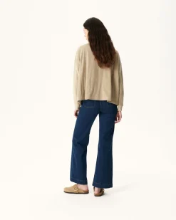 Cardigan Eponge A Manches Longues Beige Pamplona*JOTT Fashion