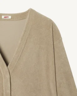 Cardigan Eponge A Manches Longues Beige Pamplona*JOTT Fashion