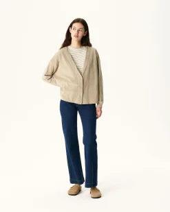 Cardigan Eponge A Manches Longues Beige Pamplona*JOTT Fashion