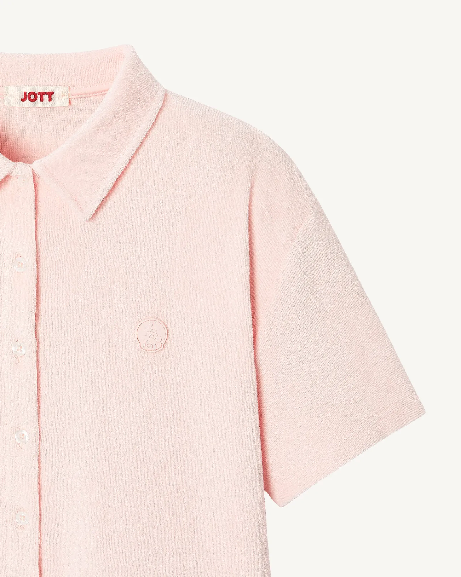 Chemise Courte Eponge Rose Clair Nova*JOTT Discount
