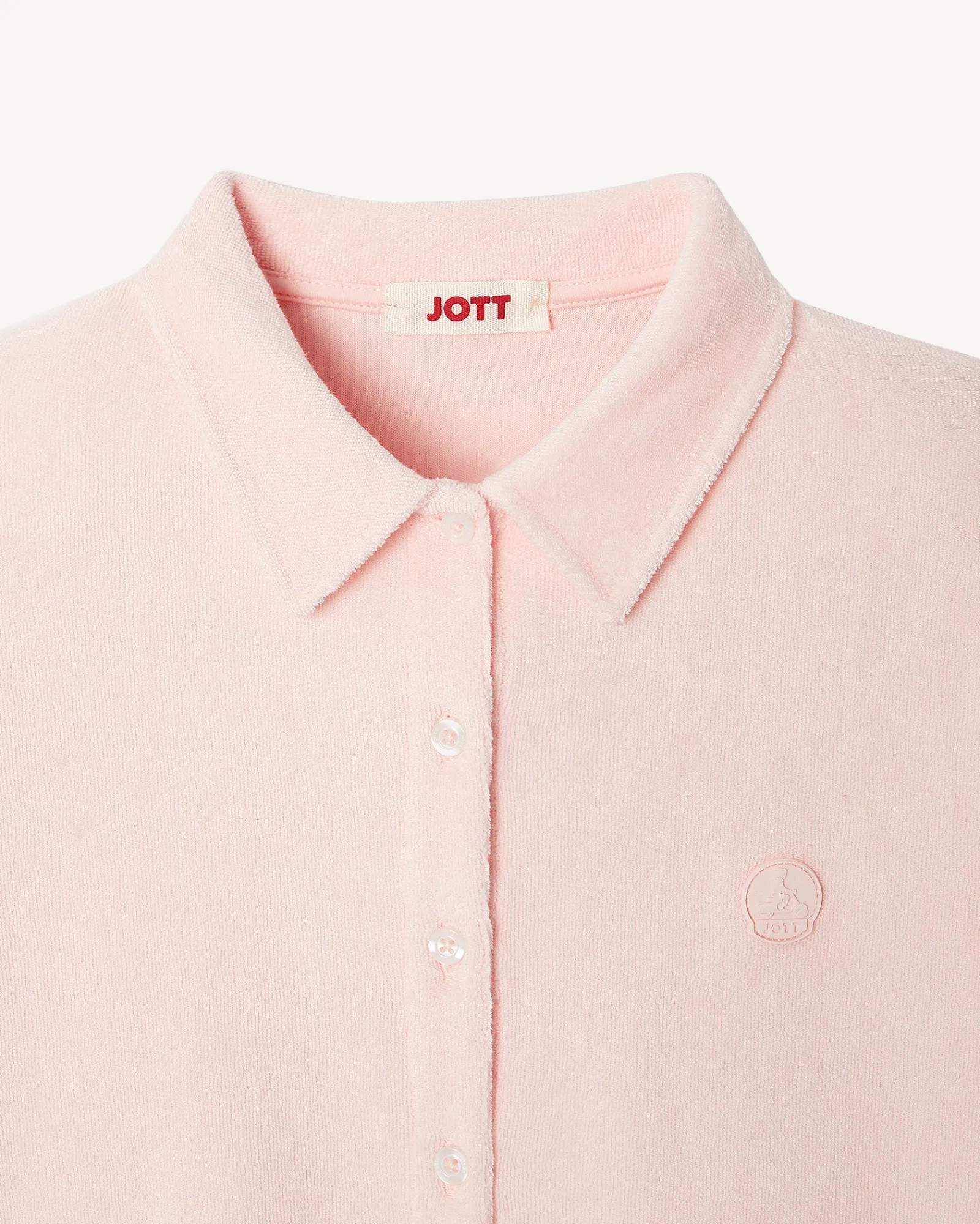 Chemise Courte Eponge Rose Clair Nova*JOTT Discount