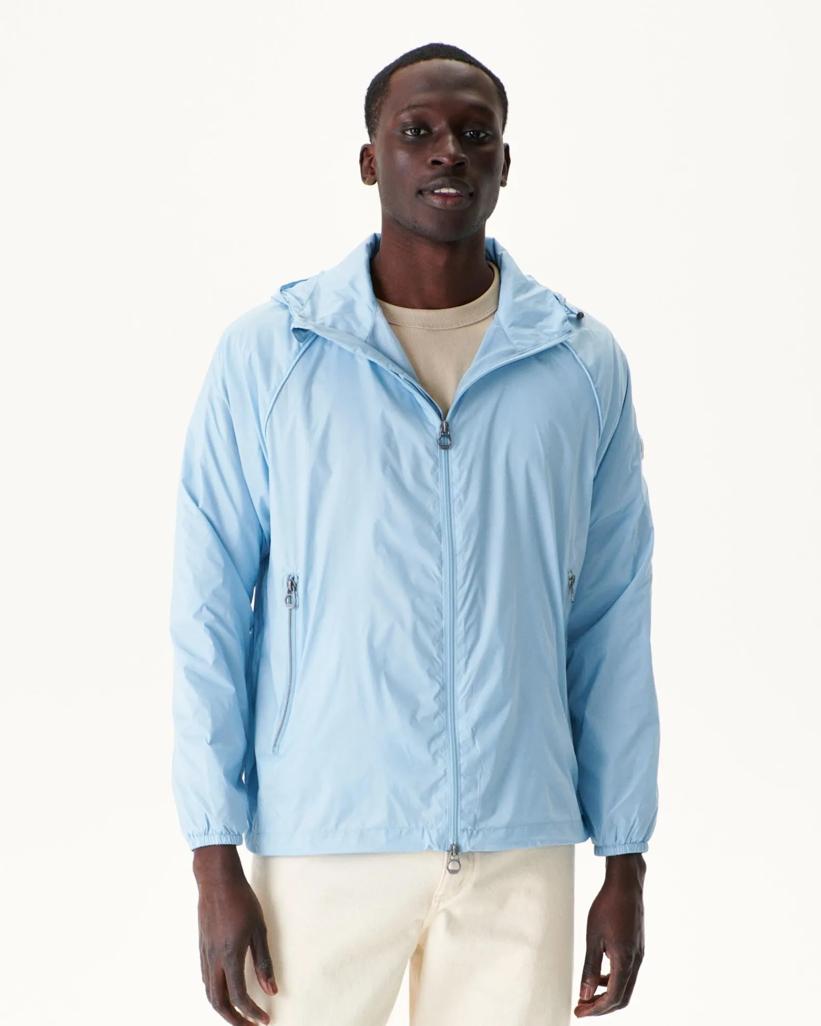 Coupe-Vent A Capuche Bleu Clair Mistral*JOTT Best