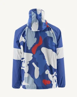 Coupe-Vent A Capuche Camo Dark Denim Mistral*JOTT Best