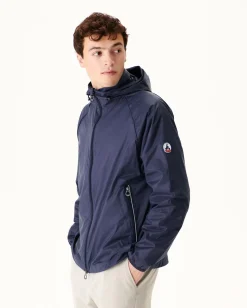 Coupe-Vent A Capuche Marine Mistral*JOTT Shop