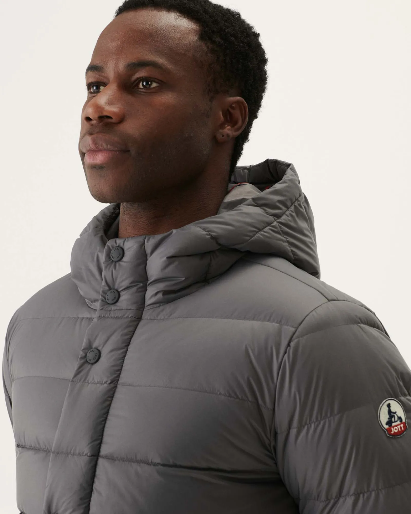 Doudoune A Capuche Anthracite Jorge*JOTT Fashion