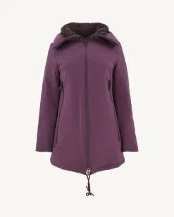 Doudoune A Capuche Aubergine Siberie*JOTT New