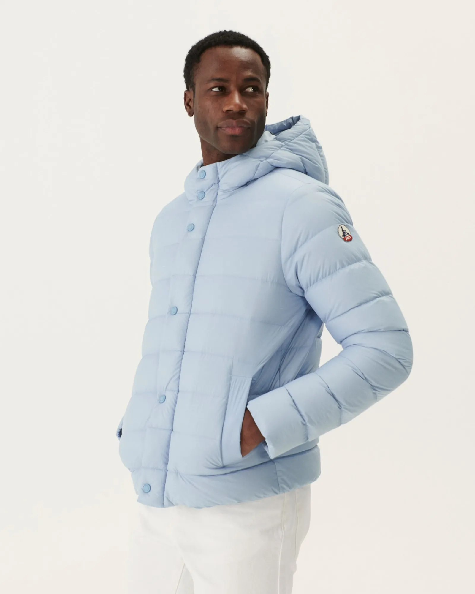 Doudoune A Capuche Bleu Clair Jorge*JOTT Cheap