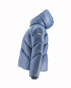 Doudoune A Capuche Bleu Delave Stellar*JOTT Store