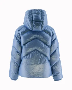 Doudoune A Capuche Bleu Delave Stellar*JOTT Store