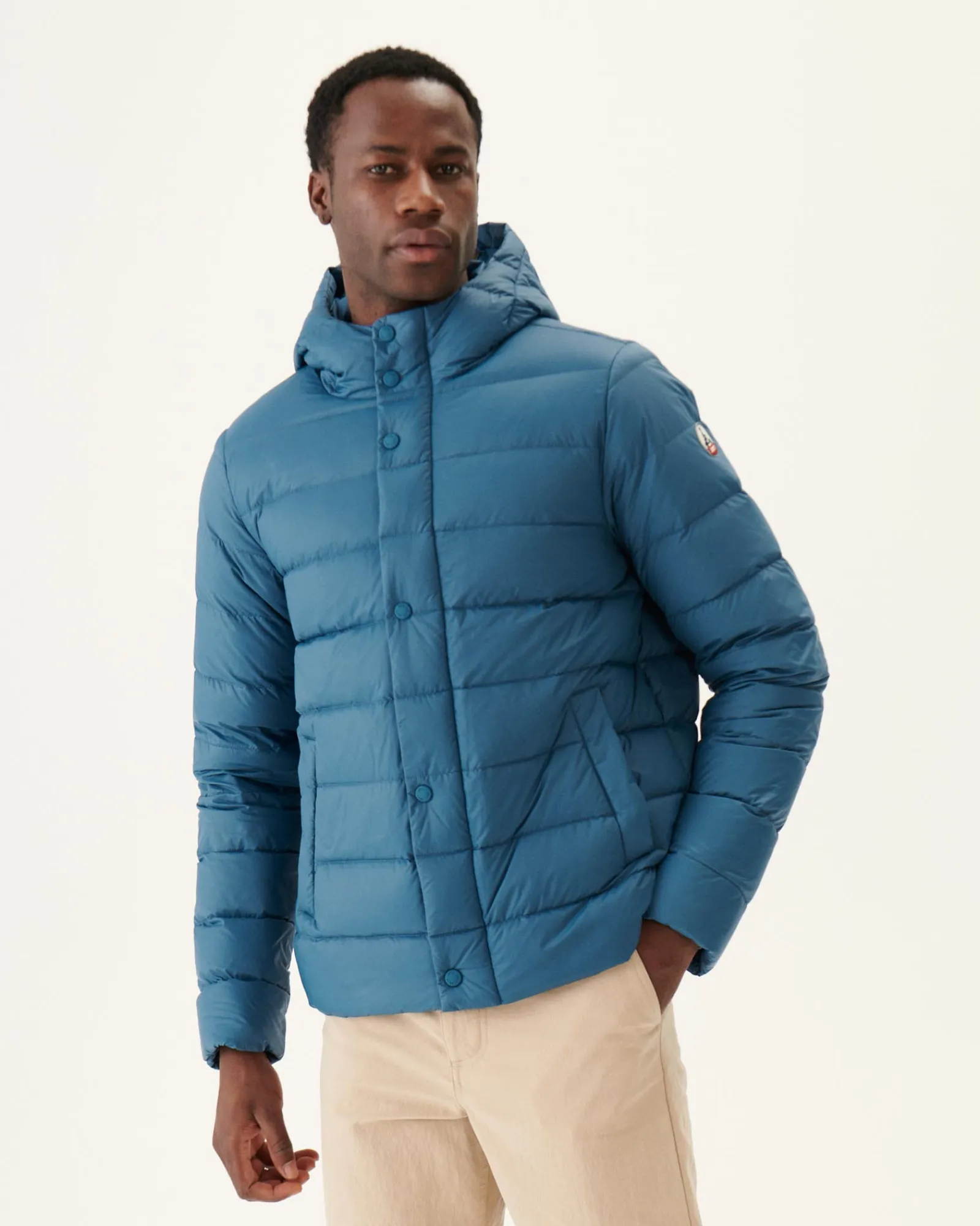 Doudoune A Capuche Bleu Jeans Jorge*JOTT Sale
