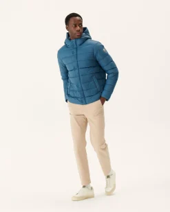 Doudoune A Capuche Bleu Jeans Jorge*JOTT Sale