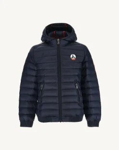 Doudoune A Capuche Enfant Marine Ludo*JOTT Sale