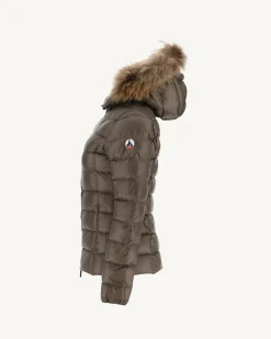 Doudoune A Capuche Grand Froid Taupe Luxe*JOTT Best