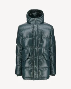 Doudoune A Capuche Vert Fonce Claus*JOTT Online