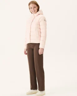 Doudoune Droite A Capuche Rose Clair Jane*JOTT Fashion