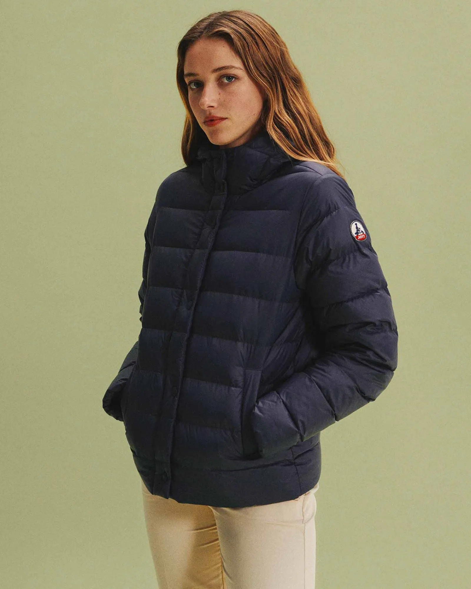 Doudoune Droite A Capuche Marine Jane*JOTT New