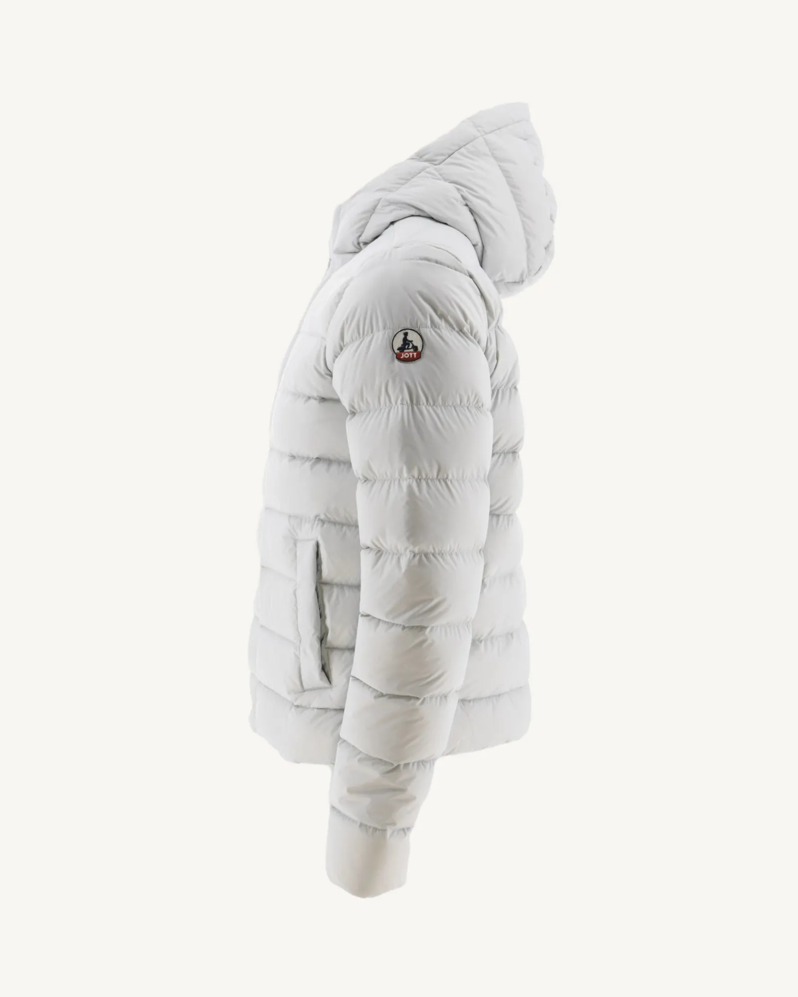 Doudoune Droite A Capuche Gris Clair Jane*JOTT Store