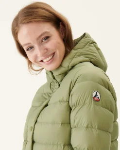 Doudoune Droite A Capuche Kaki Clair Jane*JOTT Fashion