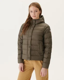 Doudoune Droite A Capuche Taupe Jane*JOTT Outlet