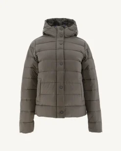 Doudoune Droite A Capuche Taupe Jane*JOTT Outlet