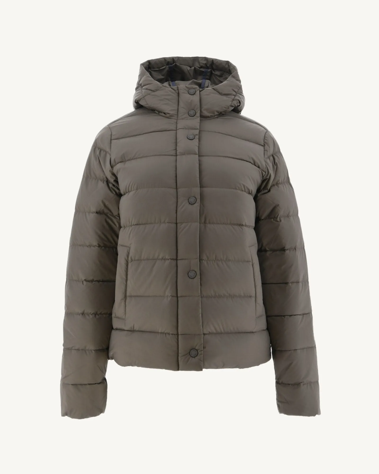 Doudoune Droite A Capuche Taupe Jane*JOTT Outlet
