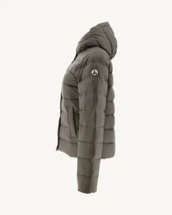 Doudoune Droite A Capuche Taupe Jane*JOTT Outlet