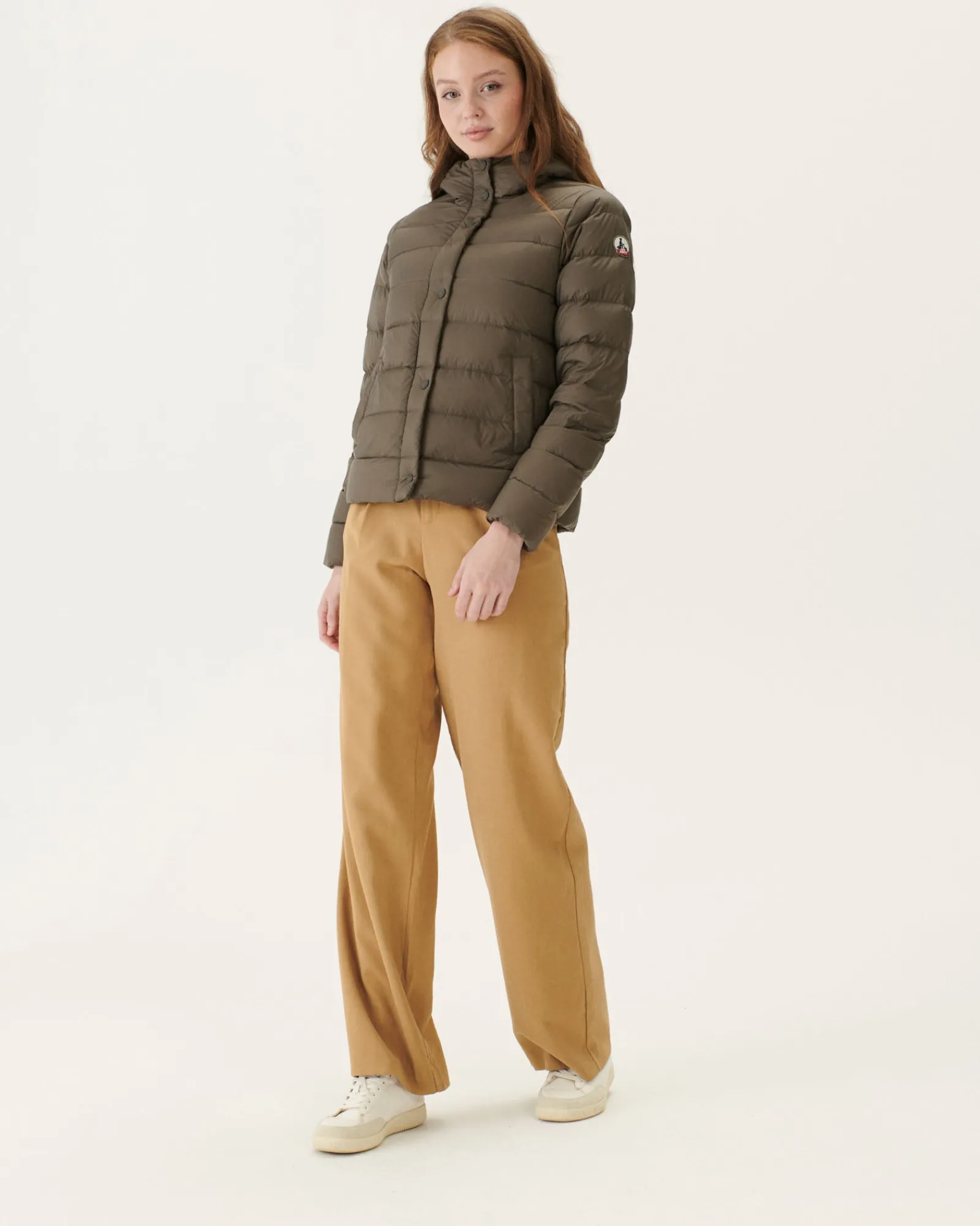 Doudoune Droite A Capuche Taupe Jane*JOTT Outlet