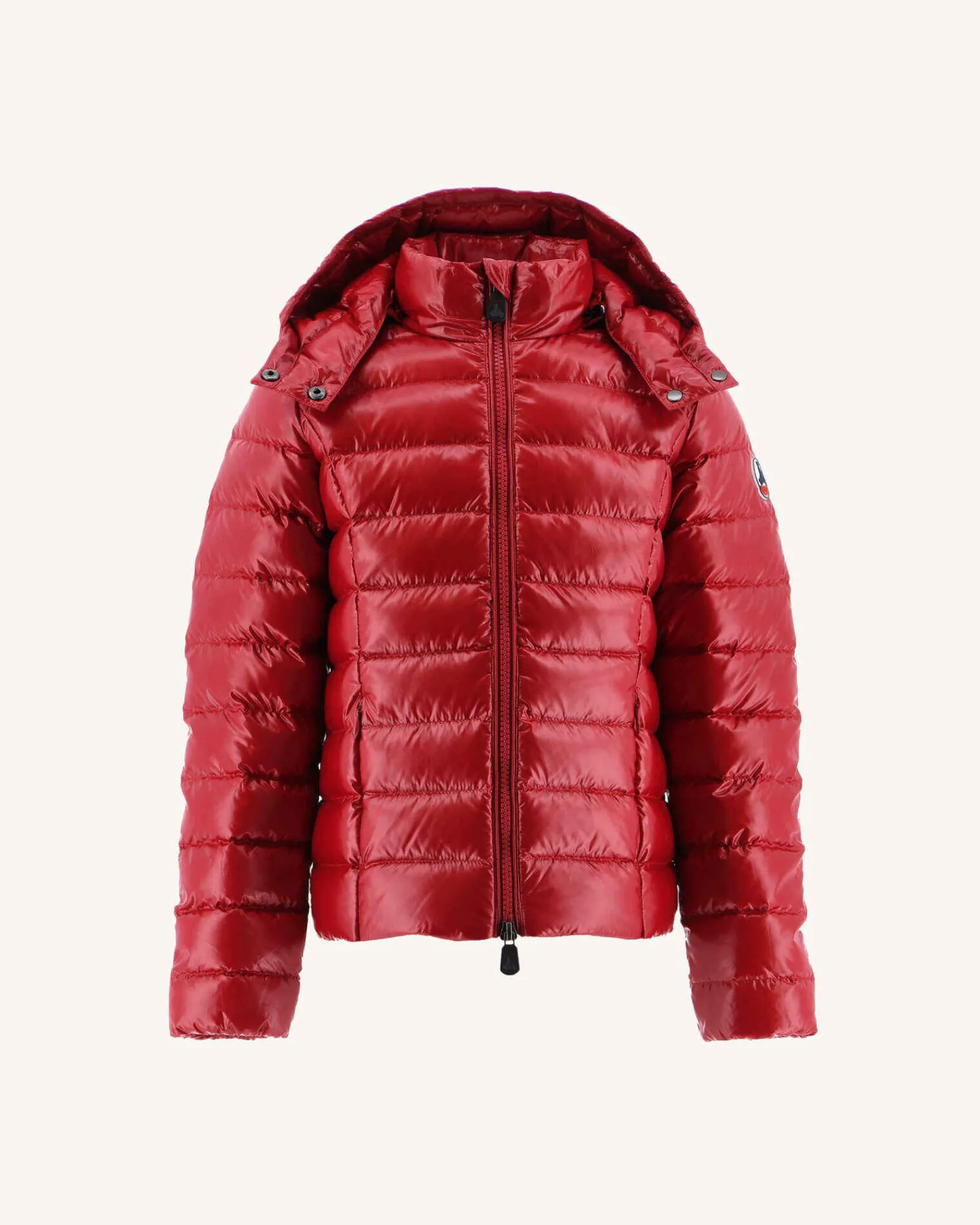 Doudoune Laquee A Capuche Enfant Grand Froid Rouge Opale*JOTT New
