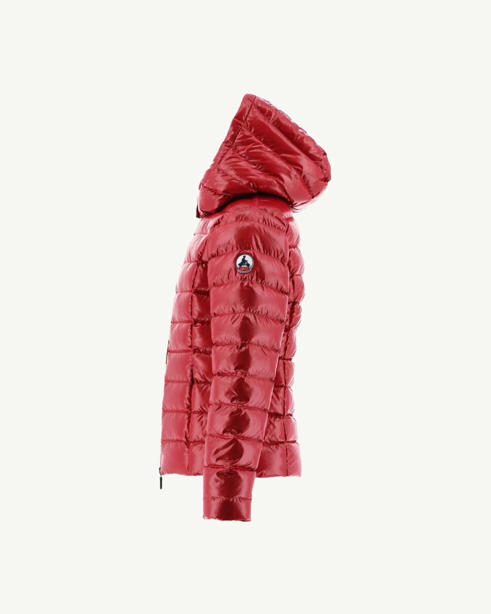 Doudoune Laquee A Capuche Enfant Grand Froid Rouge Opale*JOTT New