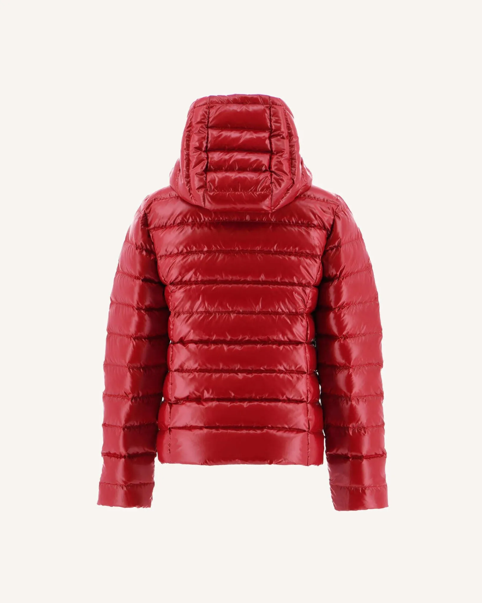 Doudoune Laquee A Capuche Enfant Grand Froid Rouge Opale*JOTT New