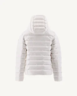 Doudoune Laquee A Capuche Enfant Grand Froid Blanc Opale*JOTT Hot