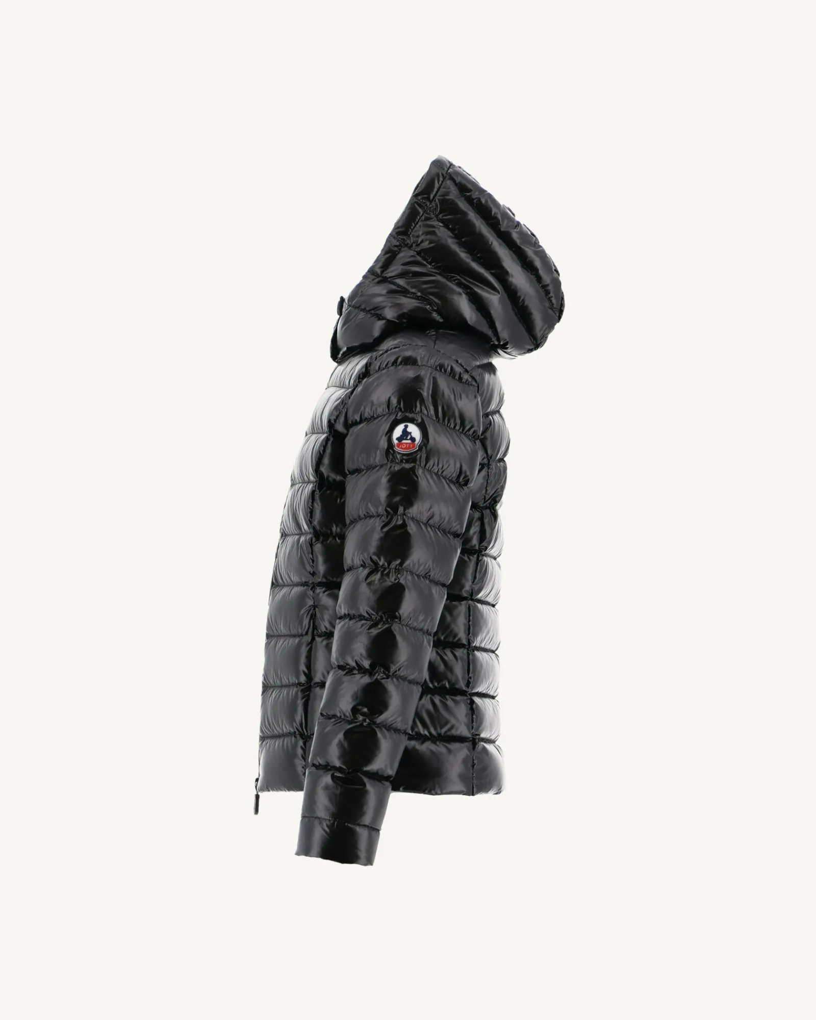 Doudoune Laquee A Capuche Enfant Grand Froid Noir Opale*JOTT Clearance