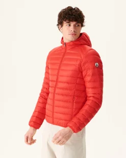 Doudoune Legere A Capuche Rouge Vif Nico*JOTT Sale