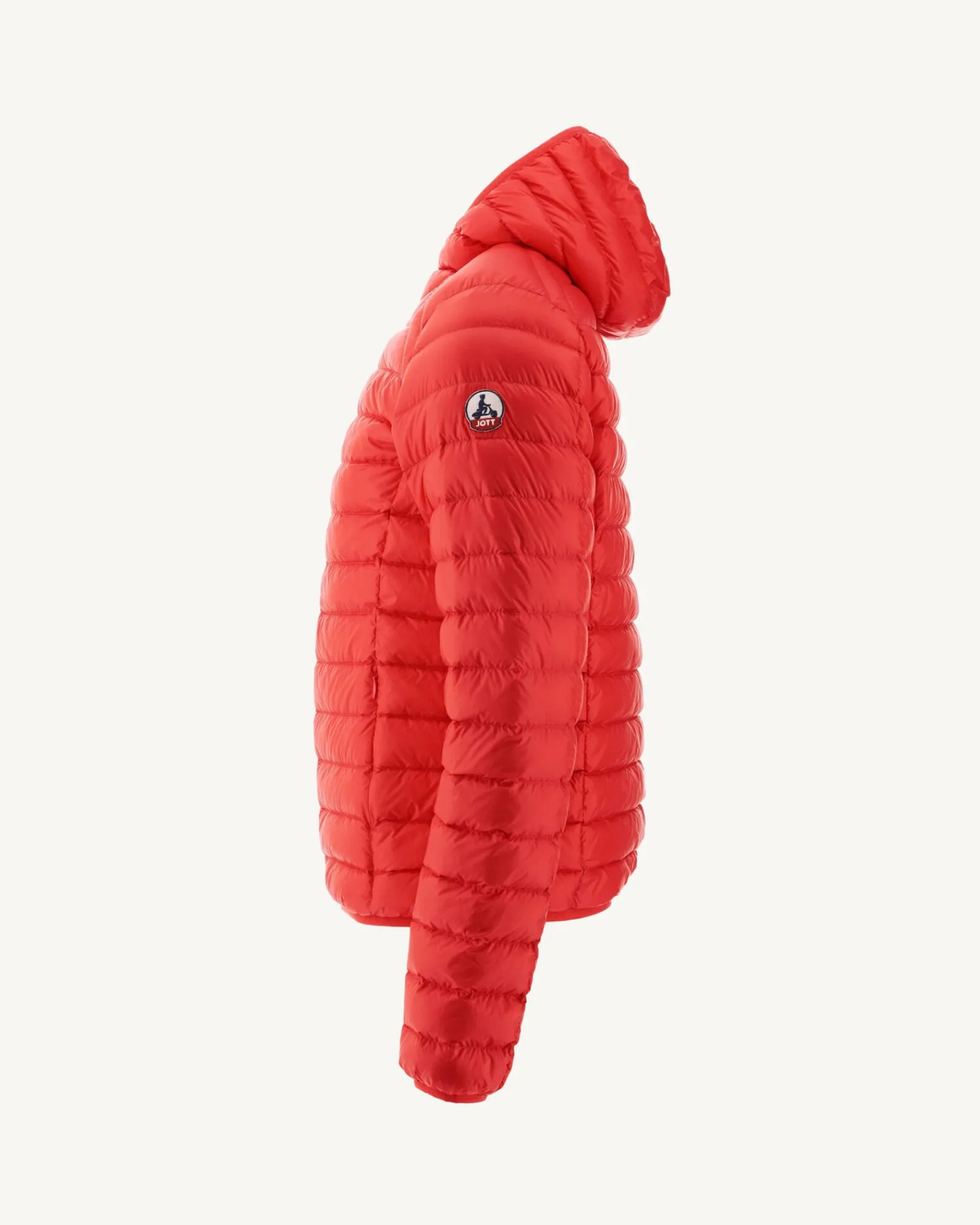 Doudoune Legere A Capuche Rouge Vif Nico*JOTT Sale