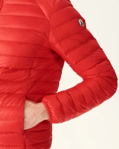 Doudoune Legere A Capuche Rouge Vif Nico*JOTT Sale