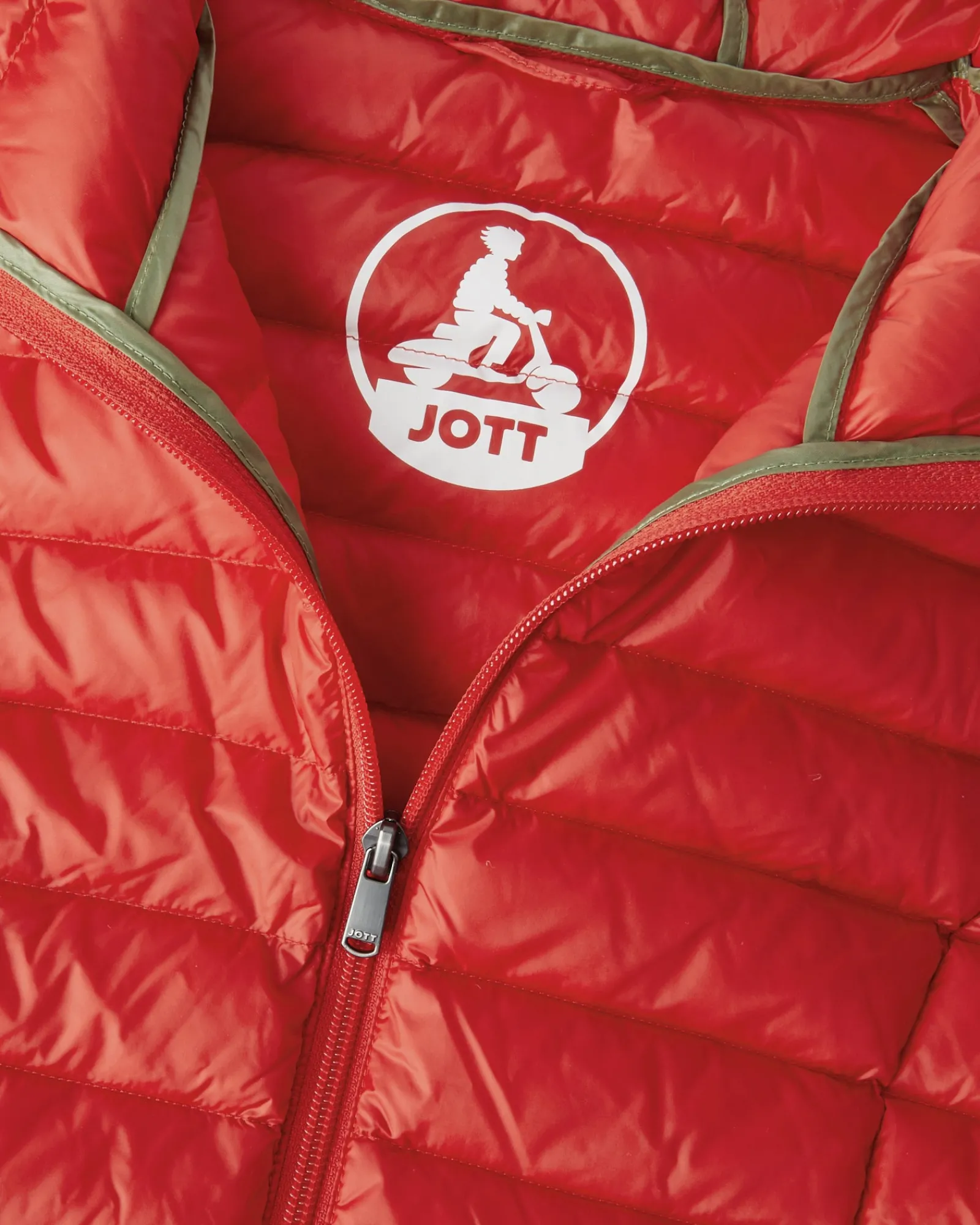 Doudoune Legere A Capuche Rouge Vif Nico*JOTT Sale