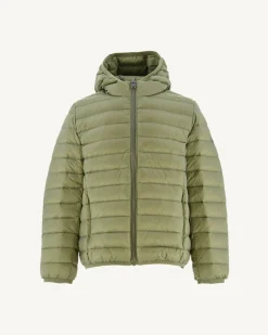 Doudoune Legere A Capuche Enfant Kaki Clair Hugo*JOTT Fashion