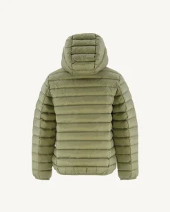 Doudoune Legere A Capuche Enfant Kaki Clair Hugo*JOTT Fashion