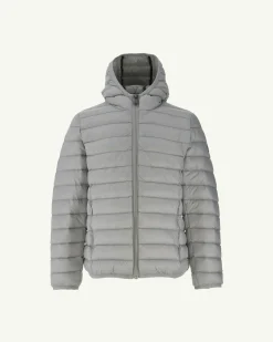 Doudoune Legere A Capuche Enfant Gris Clair Hugo*JOTT New