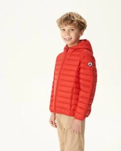 Doudoune Legere A Capuche Enfant Rouge Vif Hugo*JOTT Best Sale