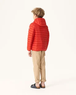 Doudoune Legere A Capuche Enfant Rouge Vif Hugo*JOTT Best Sale