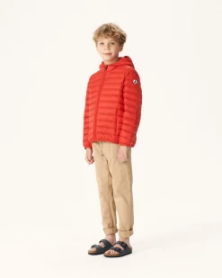 Doudoune Legere A Capuche Enfant Rouge Vif Hugo*JOTT Best Sale