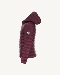 Doudoune Legere A Capuche Enfant Aubergine Carla*JOTT Clearance