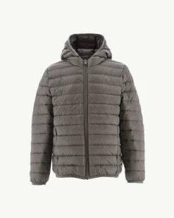 Doudoune Legere A Capuche Enfant Taupe Hugo*JOTT New