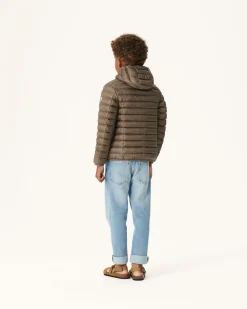 Doudoune Legere A Capuche Enfant Taupe Hugo*JOTT New