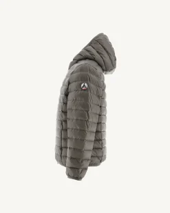 Doudoune Legere A Capuche Enfant Taupe Hugo*JOTT New