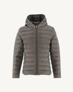Doudoune Legere A Capuche Enfant Taupe Carla*JOTT Fashion